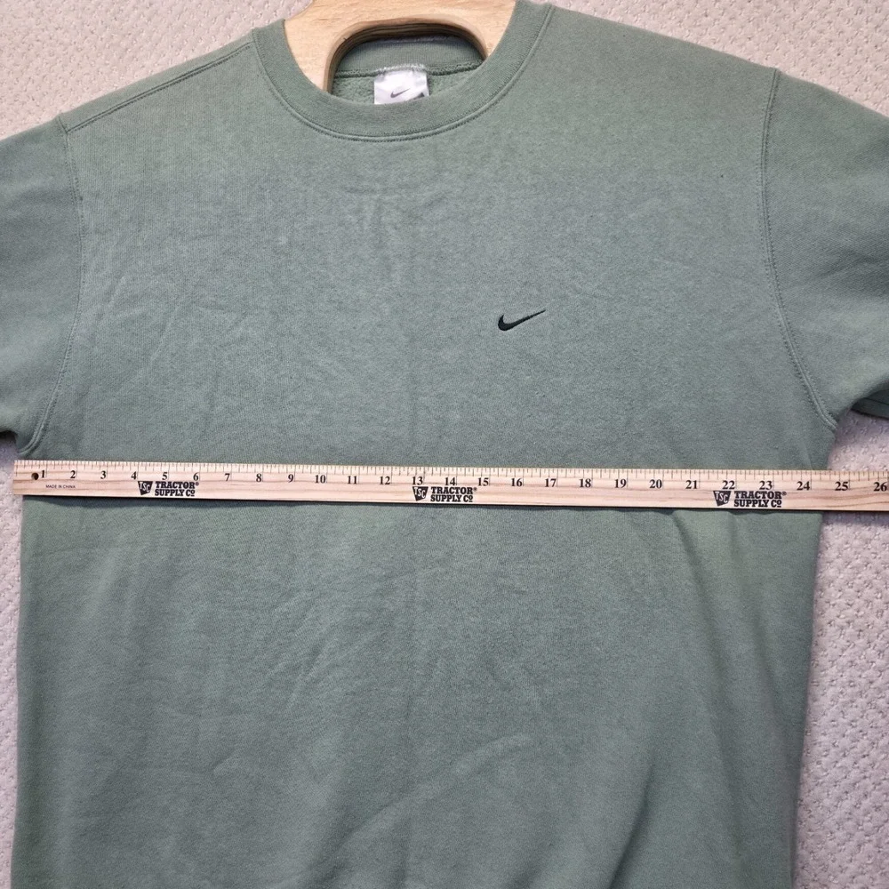 Vintage 90s Nike Center Swoosh Sweatshirt Mens Large Y2K Sage Green Crewneck Gym